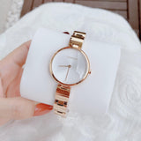 Calvin Klein Wavy White Dial Rose Gold Steel Strap Watch for Women - K9U23646 Authentic Buy Shop Now