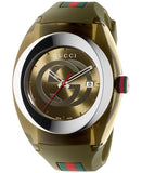 Gucci Sync XXL Quartz Brown Dial Brown Leather Strap Watch For Men - YA137106 Authentic Buy Shop Now