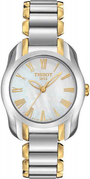Tissot T Wave Mother of Pearl Dial Two Tone Steel Strap Watch for Women - T023.210.22.117.00 Authentic Buy Shop Now