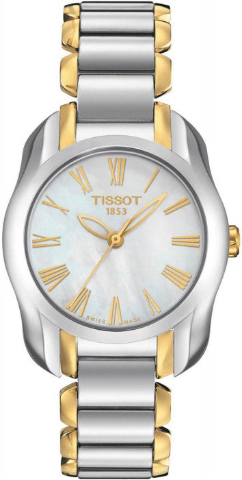 Tissot T Wave Mother of Pearl Dial Two Tone Steel Strap Watch for Women - T023.210.22.117.00 Authentic Buy Shop Now
