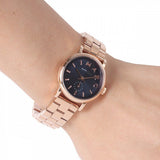 Marc Jacobs Baker Navy Blue Dial Rose Gold Steel Strap Watch for Women - MBM3332 Authentic Buy Shop Now