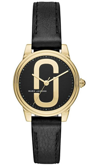 Marc Jacobs Corie Black Dial Black Leather Strap Watch for Women - MJ1580 Authentic Buy Shop Now