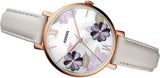 Fossil Jacqueline Mother of Pearl Dial Grey Leather Strap Watch for Women - ES4672 Authentic Buy Shop Now