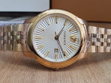 Versace V-Urban Quartz White Dial Gold Steel Strap Watch For Men - VELQ00719 Authentic Buy Shop Now