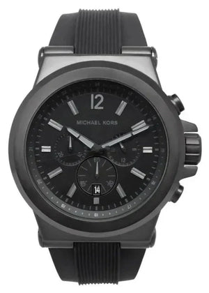 Michael Kors Dylan Black Dial Black Rubber Strap Watch for Men - MK8152 Authentic Buy Shop Now