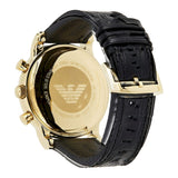 Emporio Armani Luigi Chronograph Black Dial Black Leather Watch For Men - AR1917 Authentic Buy Shop Now