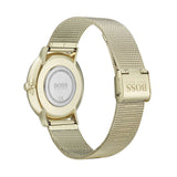 Hugo Boss Horizon Quartz Black Dial Gold Mesh Bracelet Watch For Men - HB1513735 Authentic Buy Shop Now