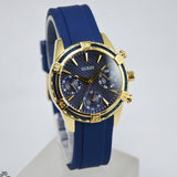 Guess Catalina Blue Gold Tone Blue Silicone Strap Watch For Women - W0562L2 Authentic Buy Shop Now