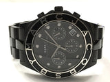 Marc Jacobs Blade Chronograph Black Dial Black Steel Strap Watch for Women - MBM3083 Authentic Buy Shop Now