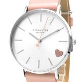 Coach Perry Silver Dial Pink Leather Strap Watch for Women - 14503516 Authentic Buy Shop Now