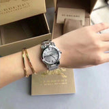 Burberry The City Silver Dial Silver Steel Strap Watch for Women - BU9143 Authentic Buy Shop Now