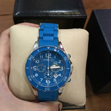 Marc Jacobs Rock Chronograph Blue Dial Blue Silicone Strap Watch for Women - MBM2548 Authentic Buy Shop Now