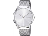 Calvin Klein Minimal Silver Dial Silver Mesh Bracelet Watch for Men - K3M2112Z Authentic Buy Shop Now