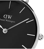 Daniel Wellington Petite Ashfield Black Dial Black Mesh Strap Watch For Women - DW00100202 Authentic Buy Shop Now