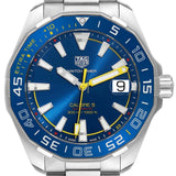Tag Heuer Aquaracer Caliber 5 Match Timer Shinji Kagawa Edition Blue Dial Silver Steel Strap Watch for Men - WAY201H.BA0927 Authentic Buy Shop Now