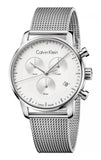 Calvin Klein High Noon Silver Dial Silver Mesh Bracelet Watch for Men - K8M27126 Authentic Buy Shop Now