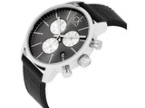 Calvin Klein City Chronograph Black Dial Black Leather Strap Watch for Men - K2G271CX Authentic Buy Shop Now