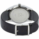 Calvin Klein Minimal Diamonds Black Dial Black Leather Strap Watch for Men - K3M211CS Authentic Buy Shop Now
