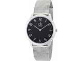 Calvin Klein Minimal Black Dial Silver Mesh Bracelet Watch for Men - K3M51151 Authentic Buy Shop Now