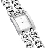 Guess Mod Heavy Metal Silver Dial Silver Steel Strap Watch For Women - W1117L1 Authentic Buy Shop Now