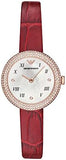 Emporio Armani Rosa Two Hand White Dial Red Leather Strap Watch For Women - AR11357 Authentic Buy Shop Now