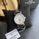 Coach Madison White Dial Black Leather Strap Watch for Women - 14502406 Authentic Buy Shop Now