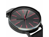 Calvin Klein Boost Black Dial Black Leather Strap Watch for Men - K7Y214CY Authentic Buy Shop Now