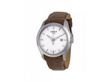 Tissot T Classic Couturier Chronograph White Dial Brown Leather Strap Watch For Men - T035.410.16.031.00 Authentic Buy Shop Now
