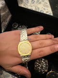 Gucci 25H Quartz Gold Dial Silver Steel Strap Watch for Women - YA163403 Authentic Buy Shop Now
