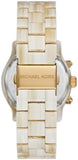 Michael Kors Runway Pavé Chronograph White Dial White Acetate Strap Watch for Women - MK7476 Authentic Buy Shop Now