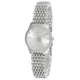 Gucci G Timeless Quartz Silver Dial Silver Steel Strap Watch For Women - YA1265019 Authentic Buy Shop Now