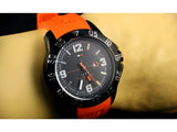 Tommy Hilfiger Cole Black Dial Orange Rubber Strap Watch for Men - 1790985 Authentic Buy Shop Now