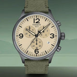 Tissot T Sport Chrono XL Beige Dial Green Nylon Strap Watch for Men - T116.617.37.267.00 Authentic Buy Shop Now
