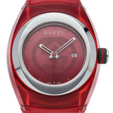 Gucci Sync Quartz Red Dial Red Rubber Strap Watch For Women - YA137303 Authentic Buy Shop Now