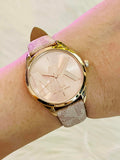 Michael Kors Jaycie Quartz Gold Dial White Leather Strap Watch for Women - MK2861 Authentic Buy Shop Now