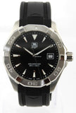 Tag Heuer Aquaracer Quartz Black Dial Black Rubber Strap Watch for Men - WAY1110.FT8021 Authentic Buy Shop Now