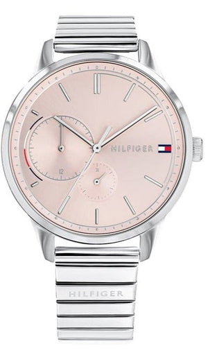 Tommy Hilfiger Brooke Pink Dial Silver Steel Strap Watch for Women - 1782020 Authentic Buy Shop Now