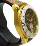 Gucci Dive Doraemon Brown Dial Brown Leather Strap Watch For Men - YA136334 Authentic Buy Shop Now