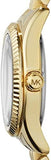 Michael Kors Lexington Quartz Orange Dial Gold Steel Strap Watch For Women - MK3284 Authentic Buy Shop Now