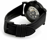 Emporio Armani Meccanico Quartz Black Dial Black Leather Strap Watch For Men - AR60032 Authentic Buy Shop Now
