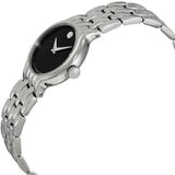 Movado Veturi Quartz Black Dial Silver Steel Strap Watch for Women - 0606338 Authentic Buy Shop Now