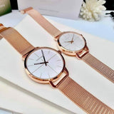 Calvin Klein Even White Dial Rose Gold Mesh Bracelet Watch for Women - K7B21626 Authentic Buy Shop Now