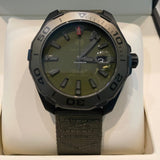 Tag Heuer Aquaracer Automatic Green Dial Khakhi Green Nylon Strap Watch for Men - WAY208E.FC8222 Authentic Buy Shop Now