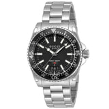 Gucci Dive Quartz Black Dial Silver Steel Strap Watch For Men - YA136301A Authentic Buy Shop Now