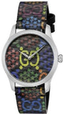 Gucci G Timeless Quartz Black Dial Black Leather Strap Watch For Women - YA1264146 Authentic Buy Shop Now