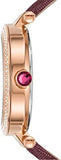 Michael Kors Parker Rose Gold Dial Maroon Leather Strap Watch For Women - MK2974 Authentic Buy Shop Now