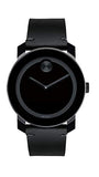 Movado Bold Black Dial Black Leather Strap Watch For Men - 3600306 Authentic Buy Shop Now