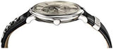 Versace V-Circle Black Manifesto Courage Quartz Silver Dial Black Leather Strap Watch for Men - VBQ080017 Authentic Buy Shop Now