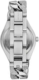 Michael Kors Lennox Pave Three-Hand Crystals Silver Dial Silver Steel Strap Watch for Women - MK7488 Authentic Buy Shop Now