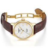 Tissot Le Locle Automatic Gold Dial Brown Leather Strap Watch For Men - T41.5.413.73 Authentic Buy Shop Now